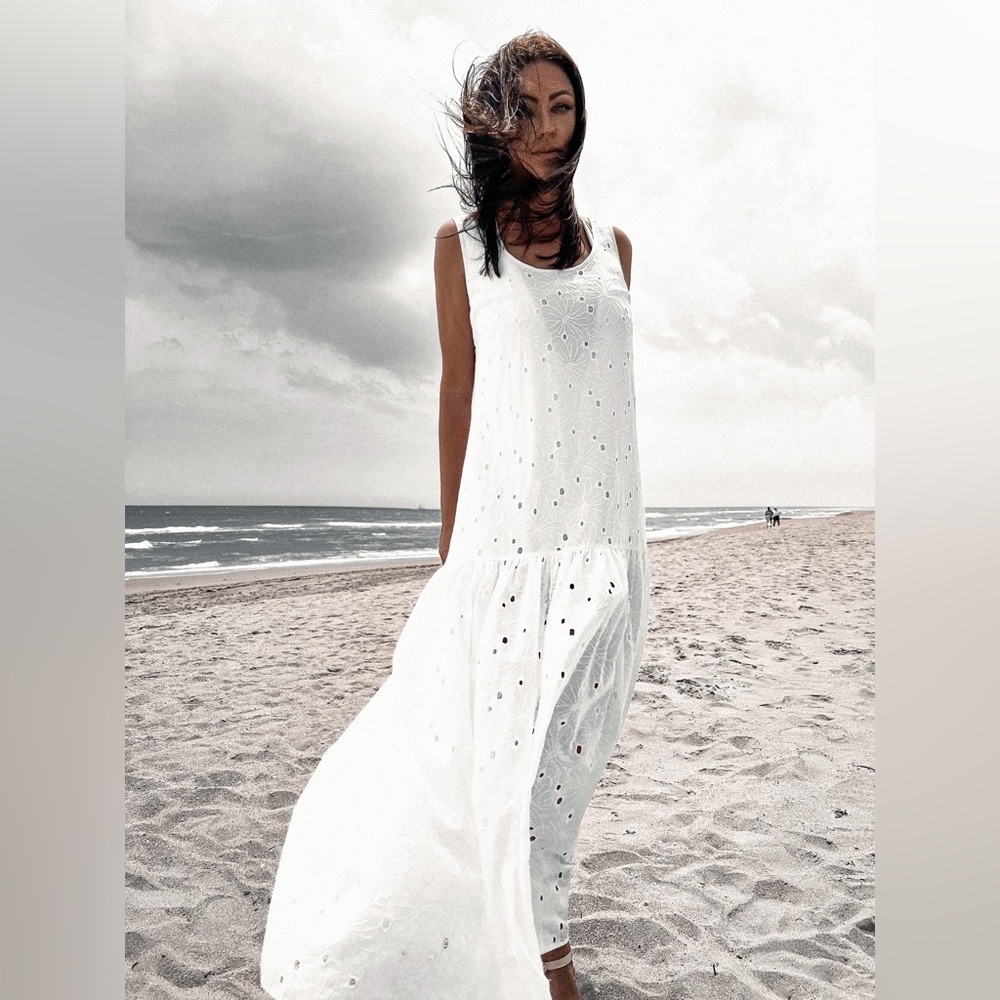 100% cotton maxi dress size M